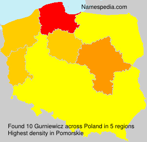 Surname Gurniewicz in Poland Surname Gurniewicz in Poland