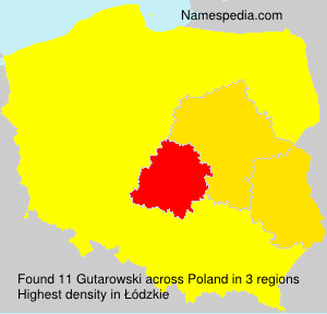 Surname Gutarowski in Poland Surname Gutarowski in Poland