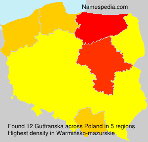 Surname Gutfranska in Poland Surname Gutfranska in Poland