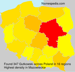 Surname Gutkowski in Poland Surname Gutkowski in Poland