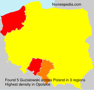 Surname Guzialowski in Poland Surname Guzialowski in Poland