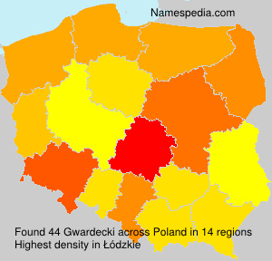 Surname Gwardecki in Poland Surname Gwardecki in Poland