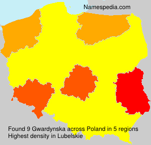 Surname Gwardynska in Poland Surname Gwardynska in Poland