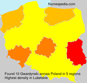Surname Gwardynski in Poland Surname Gwardynski in Poland