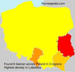 Surname Gwiner in Poland Surname Gwiner in Poland