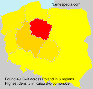Surname Gwit in Poland Surname Gwit in Poland
