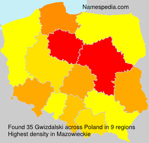 Surname Gwizdalski in Poland Surname Gwizdalski in Poland