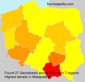 Surname Gwizdowski in Poland Surname Gwizdowski in Poland