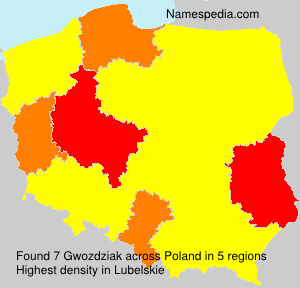 Surname Gwozdziak in Poland Surname Gwozdziak in Poland