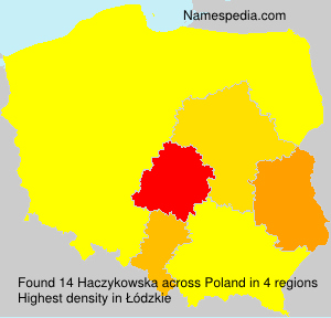 Surname Haczykowska in Poland Surname Haczykowska in Poland