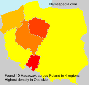 Surname Hadaczek in Poland Surname Hadaczek in Poland