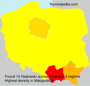 Surname Hadowski in Poland Surname Hadowski in Poland