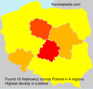 Surname Hadrowicz in Poland Surname Hadrowicz in Poland