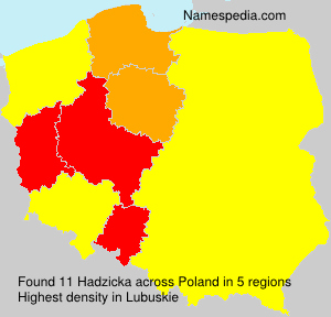 Surname Hadzicka in Poland Surname Hadzicka in Poland