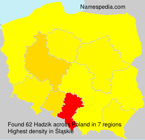 Surname Hadzik in Poland Surname Hadzik in Poland