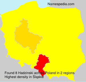 Surname Hadzinski in Poland Surname Hadzinski in Poland
