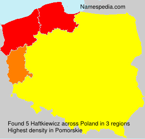 Surname Haftkiewicz in Poland Surname Haftkiewicz in Poland