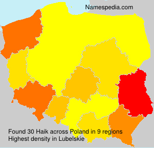 Surname Haik in Poland Surname Haik in Poland