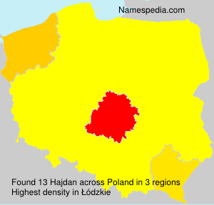 Surname Hajdan in Poland Surname Hajdan in Poland