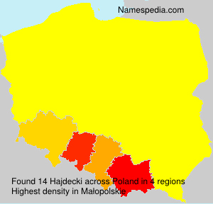 Surname Hajdecki in Poland Surname Hajdecki in Poland