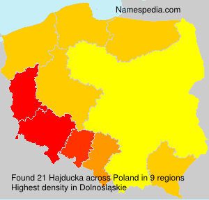 Surname Hajducka in Poland Surname Hajducka in Poland