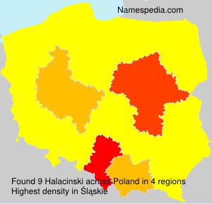 Surname Halacinski in Poland Surname Halacinski in Poland
