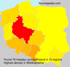 Surname Haladyn in Poland Surname Haladyn in Poland