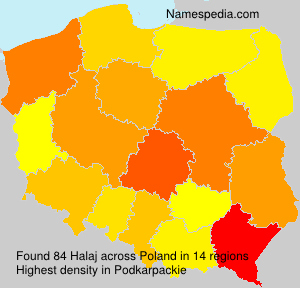 Surname Halaj in Poland Surname Halaj in Poland
