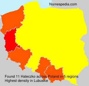Surname Haleczko in Poland Surname Haleczko in Poland