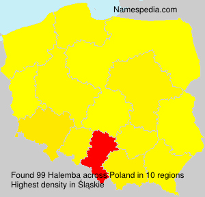 Surname Halemba in Poland Surname Halemba in Poland