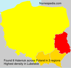 Surname Haleniuk in Poland Surname Haleniuk in Poland