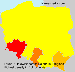 Surname Halewicz in Poland Surname Halewicz in Poland