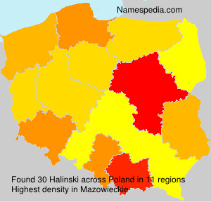 Surname Halinski in Poland Surname Halinski in Poland