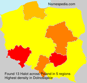 Surname Halot in Poland Surname Halot in Poland