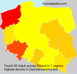 Surname Halub in Poland Surname Halub in Poland