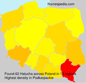 Surname Halucha in Poland Surname Halucha in Poland