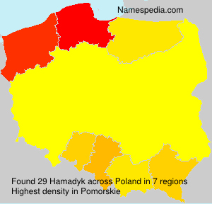 Surname Hamadyk in Poland Surname Hamadyk in Poland