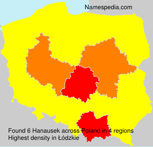 Surname Hanausek in Poland Surname Hanausek in Poland