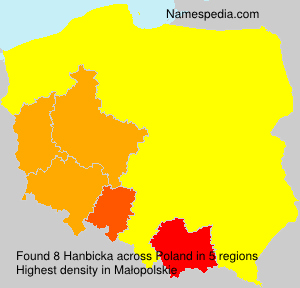 Surname Hanbicka in Poland Surname Hanbicka in Poland