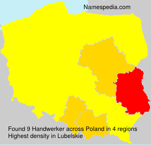 Surname Handwerker in Poland Surname Handwerker in Poland