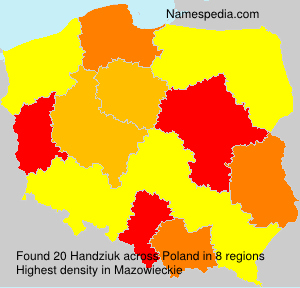 Surname Handziuk in Poland Surname Handziuk in Poland