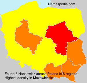 Surname Hankowicz in Poland Surname Hankowicz in Poland