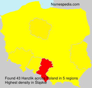 Surname Hanzlik in Poland Surname Hanzlik in Poland