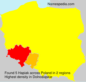 Surname Hapiak in Poland Surname Hapiak in Poland