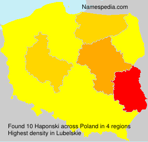 Surname Haponski in Poland Surname Haponski in Poland
