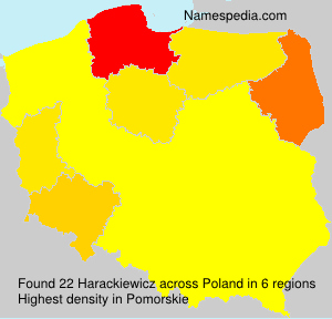 Surname Harackiewicz in Poland Surname Harackiewicz in Poland