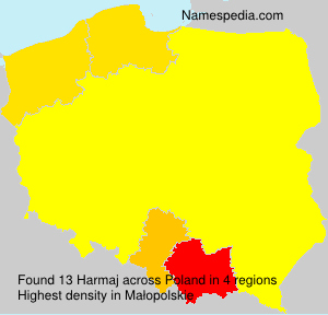 Surname Harmaj in Poland Surname Harmaj in Poland