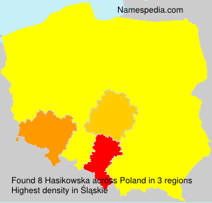 Surname Hasikowska in Poland Surname Hasikowska in Poland