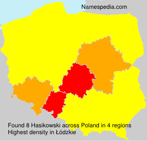 Surname Hasikowski in Poland Surname Hasikowski in Poland
