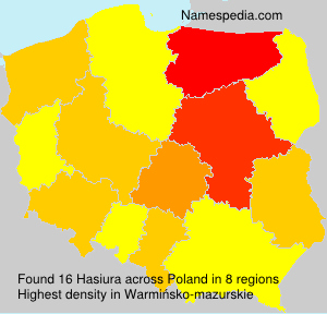 Surname Hasiura in Poland Surname Hasiura in Poland